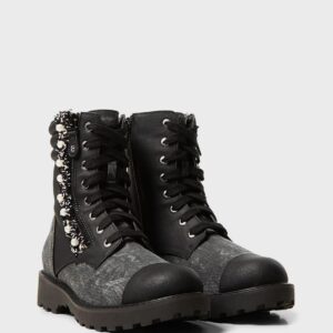 Military boots with pearls - immagine 2
